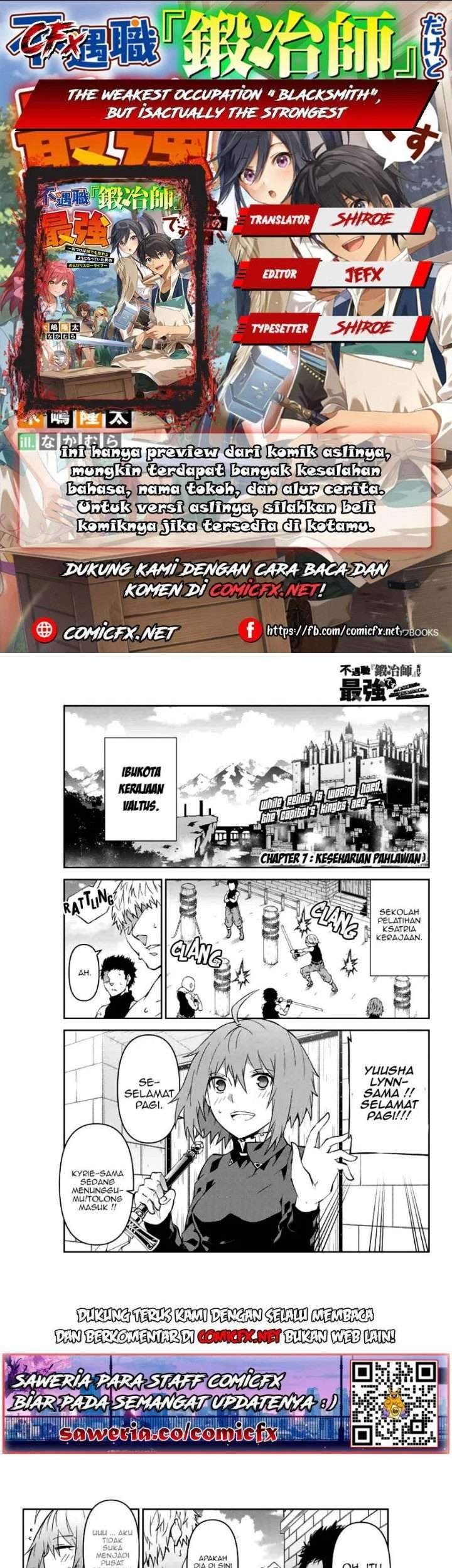 The Weakest Occupation “Blacksmith,” but It’s Actually the Strongest Chapter 7 - halaman 1