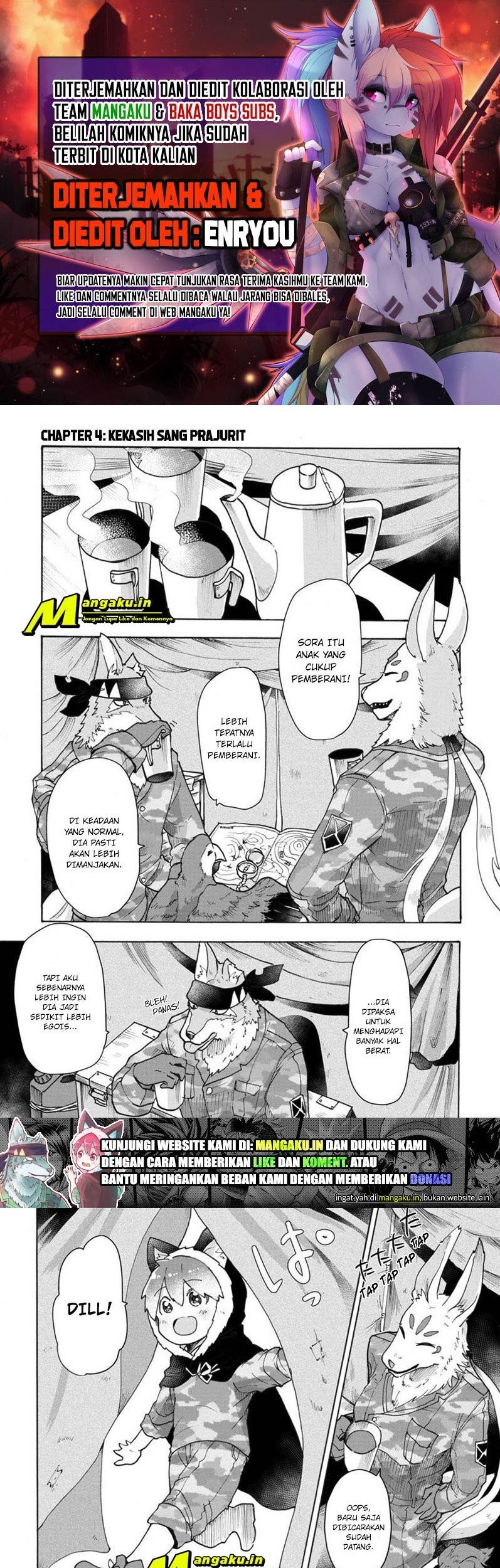 The Wolf Child Sora in the War Zone Chapter 4 - halaman 1