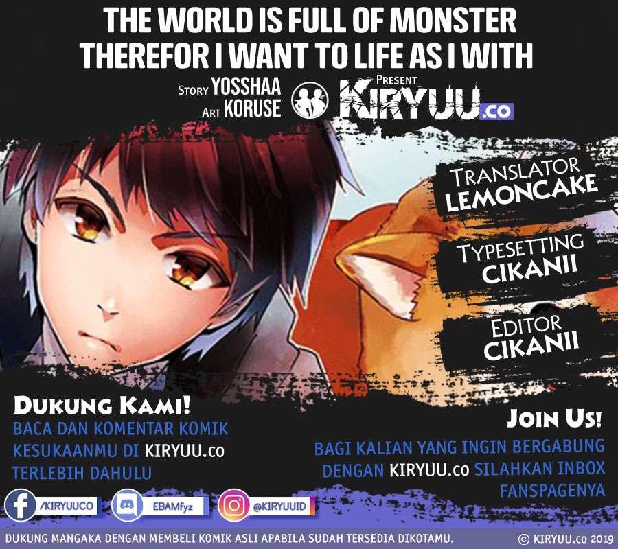 The World Is Full of Monsters Now, Therefore I Want to Live As I Wish Chapter 5 - halaman 1