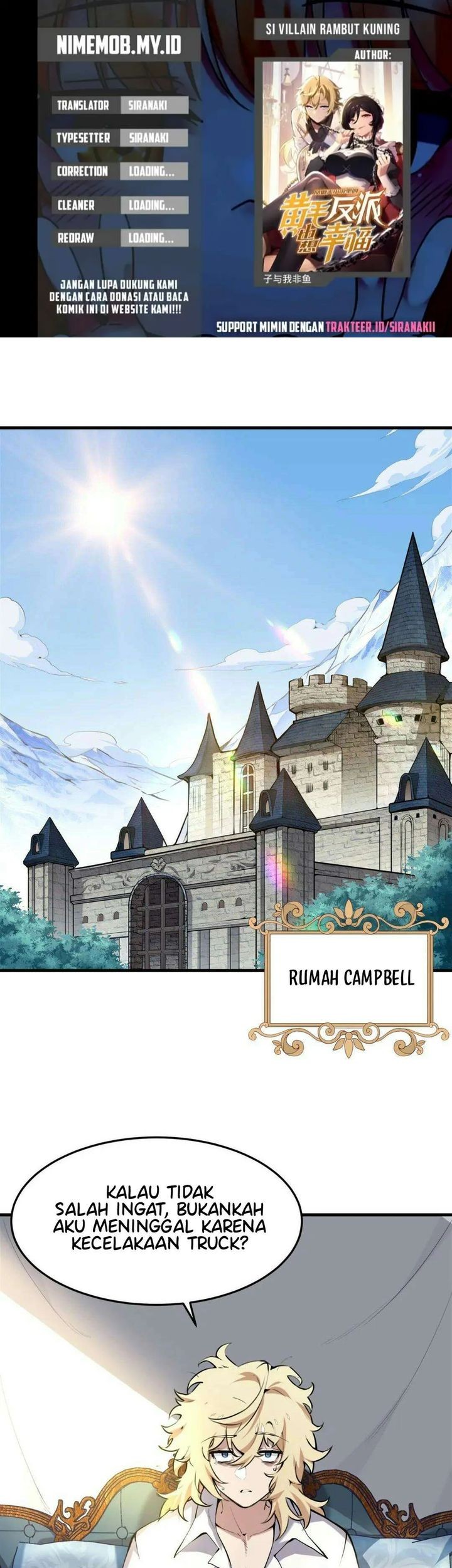 The Yellow-haired Villain in Female Main Character’s Novel wants Happiness Chapter 1 - halaman 1
