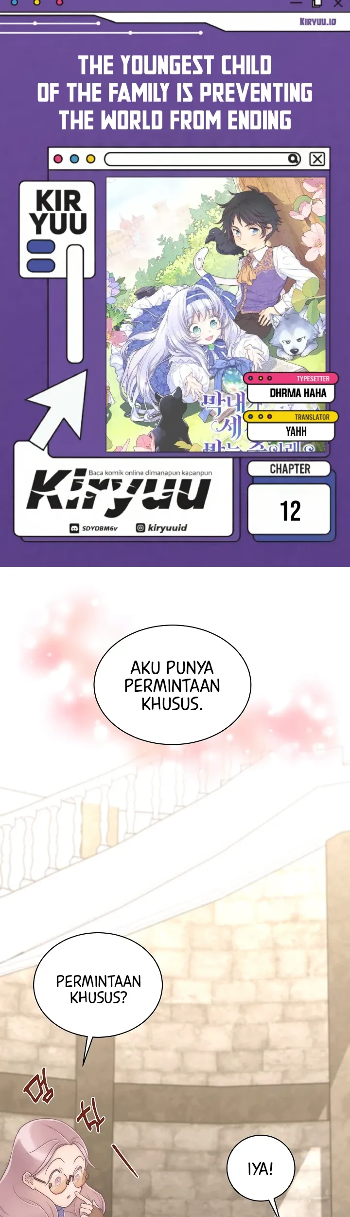 The Youngest Child of the Family Is Preventing the World From Ending Chapter 12 - halaman 1