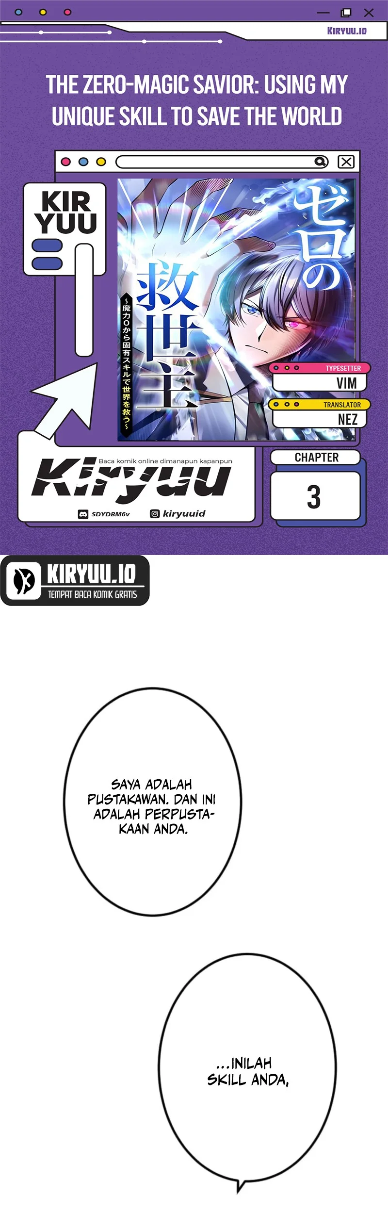 The Zero-Magic Savior: Using My Unique Skill to Save the World Chapter 3 - halaman 1