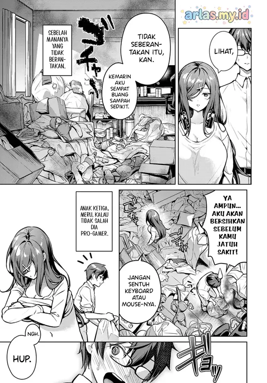 Tier 1 Shimai: Yuumei Yonshimai wa Boku Nashi dewa Ikirarenai Chapter 1.2 - halaman 13