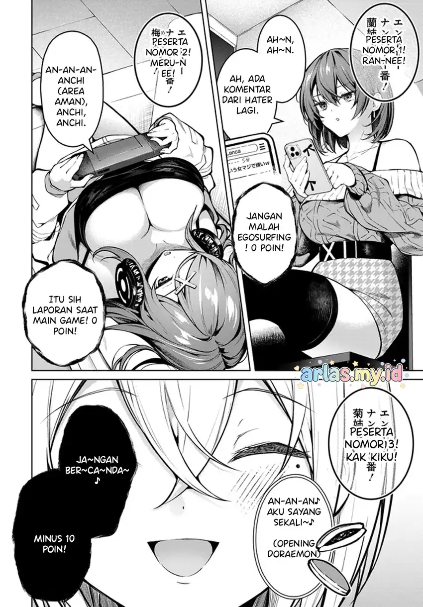 Tier 1 Shimai: Yuumei Yonshimai wa Boku Nashi dewa Ikirarenai Chapter 2.1 - halaman 5