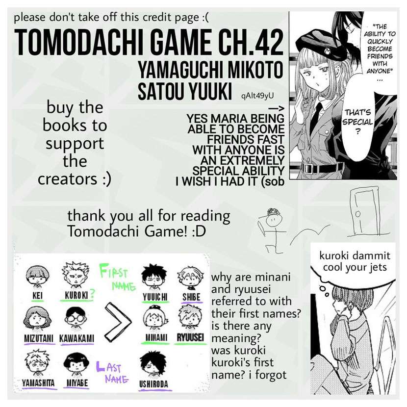 Tomodachi Game Chapter 42 - halaman 44