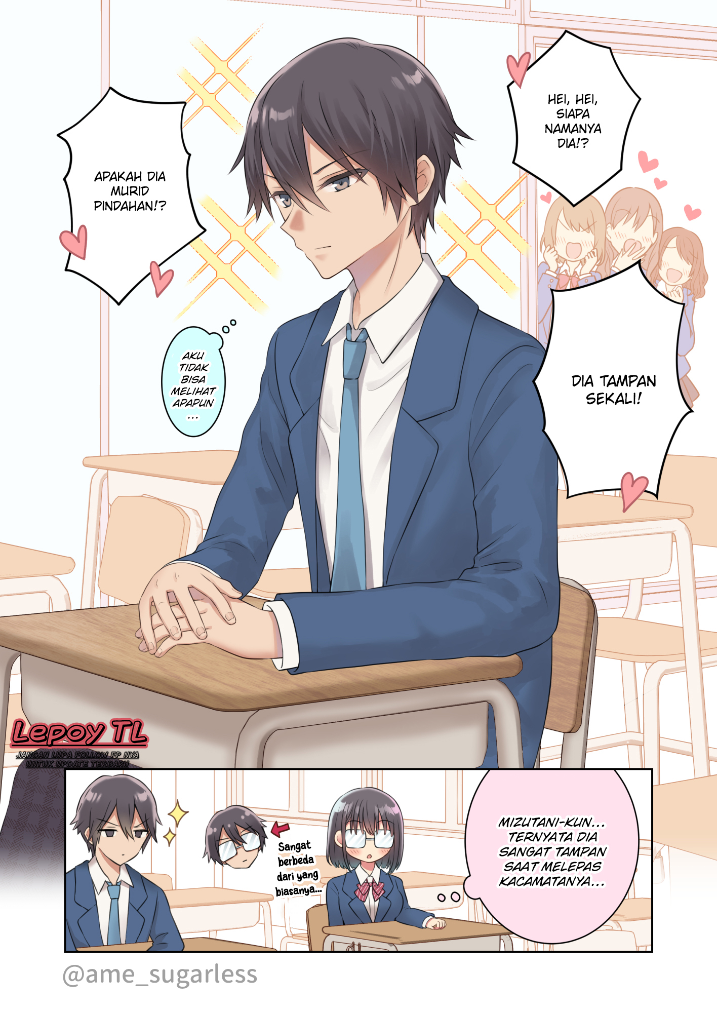 Tonari no Jimi Megane ga Megane wo Hazushitara Chapter 0 - halaman 3