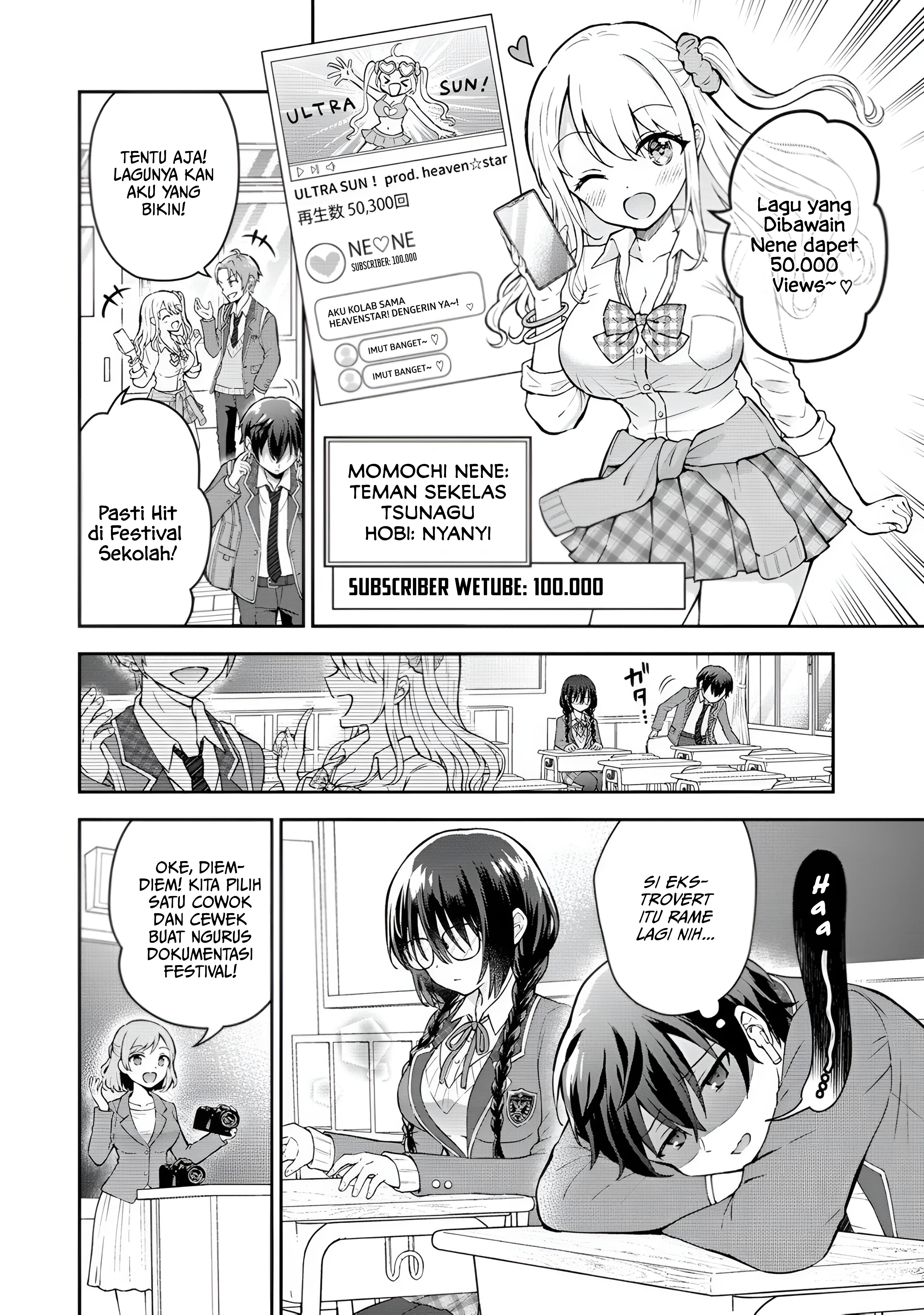 Tonari no Seki no Inkya Joshi ga Oshi Utaite Datta: Ore no Kyoku wo Utatte Kure! Chapter 1 - halaman 8