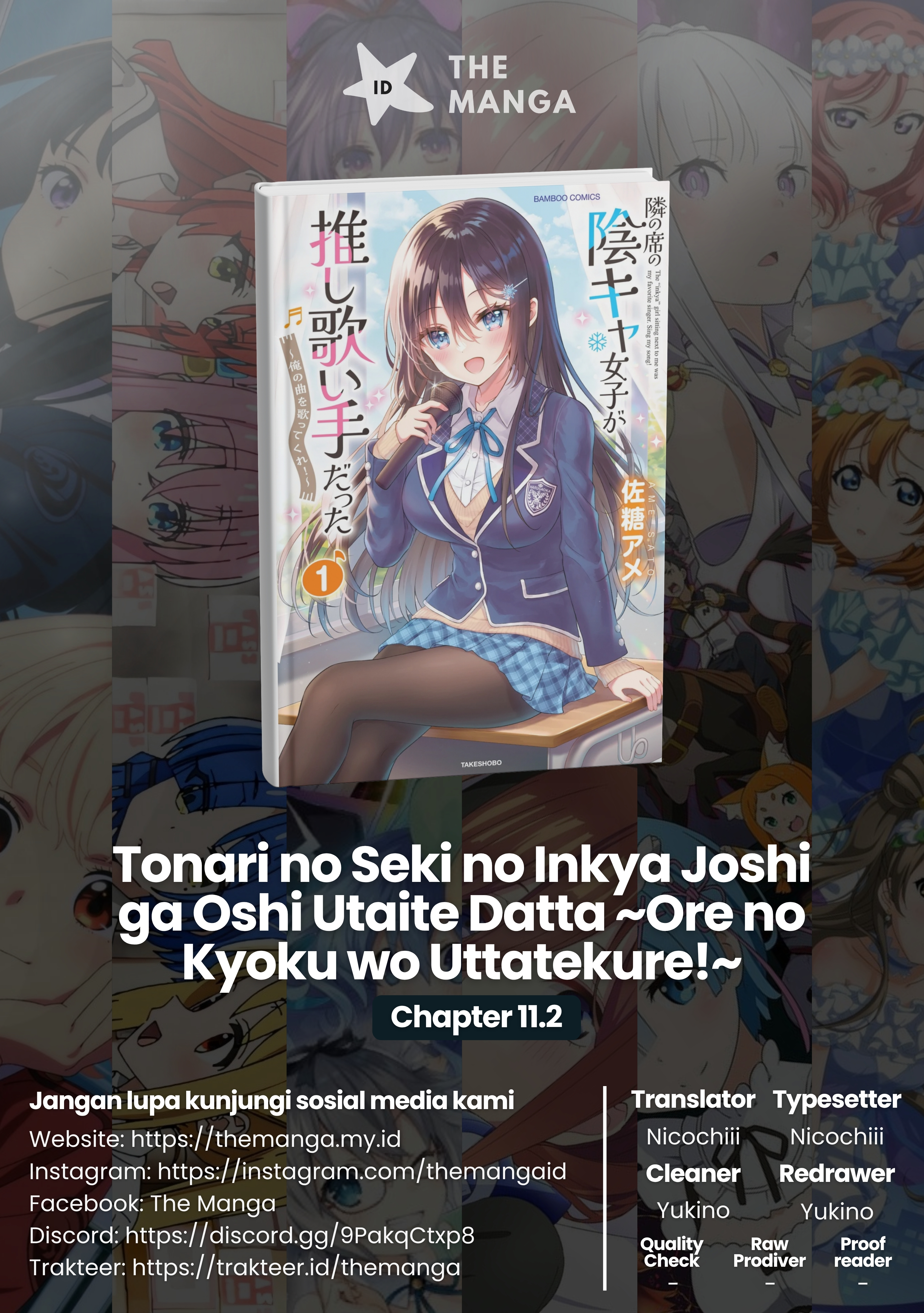 Tonari no Seki no Inkya Joshi ga Oshi Utaite Datta: Ore no Kyoku wo Utatte Kure! Chapter 11.2 - halaman 1