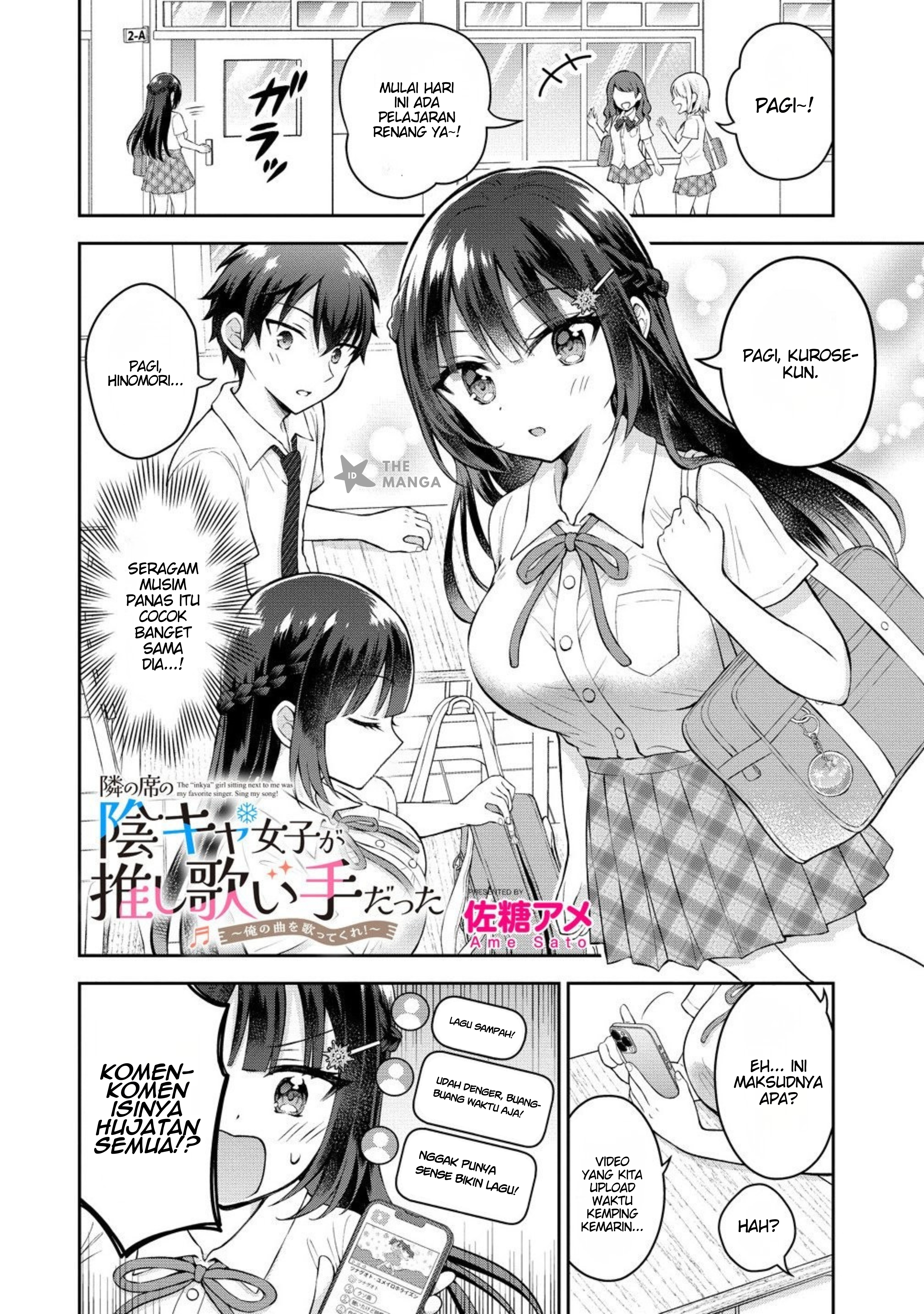 Tonari no Seki no Inkya Joshi ga Oshi Utaite Datta: Ore no Kyoku wo Utatte Kure! Chapter 14.1 - halaman 2