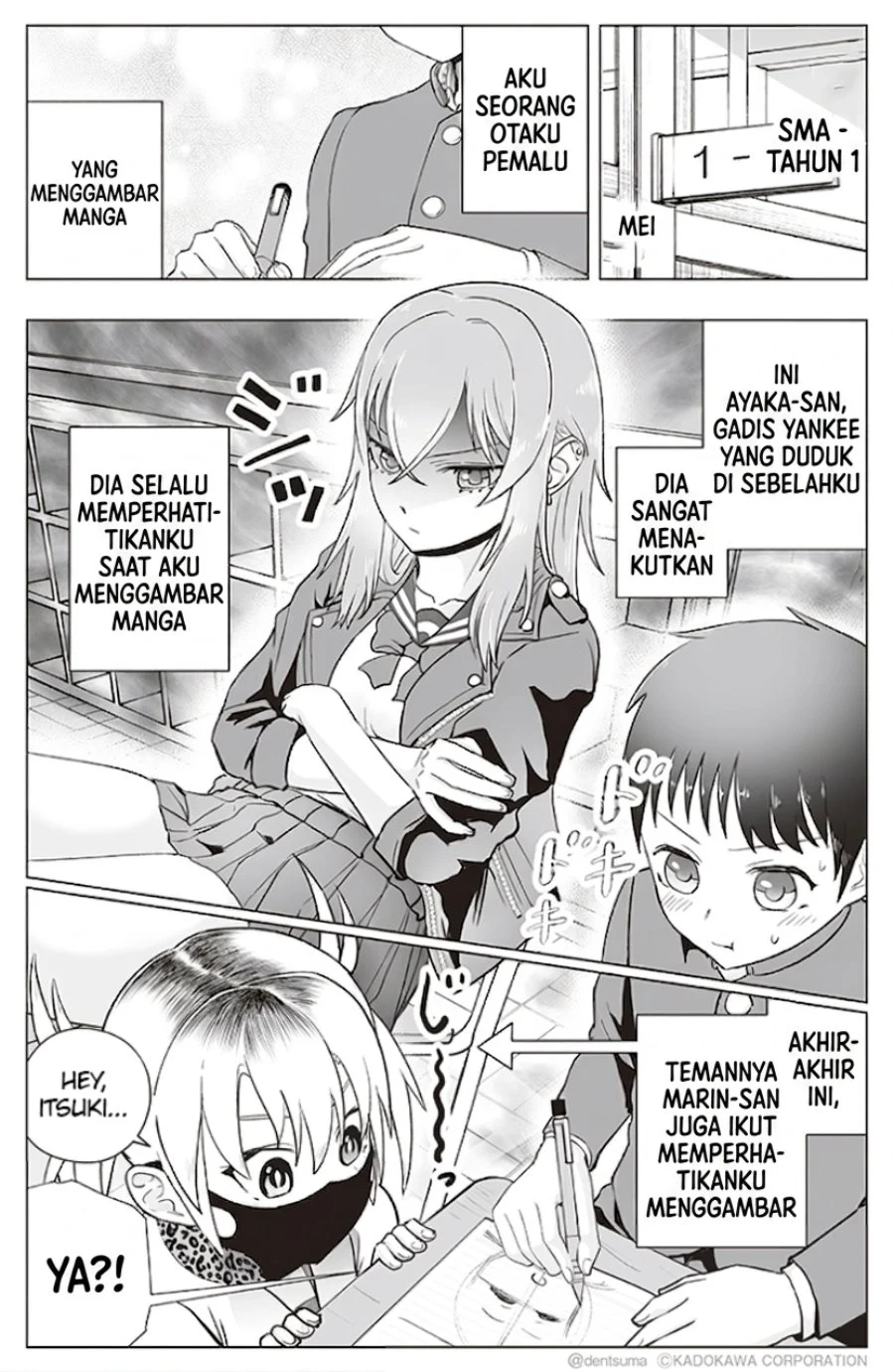 Tonari no Seki no Yankee JK no Jakuten Chapter 18 - halaman 2