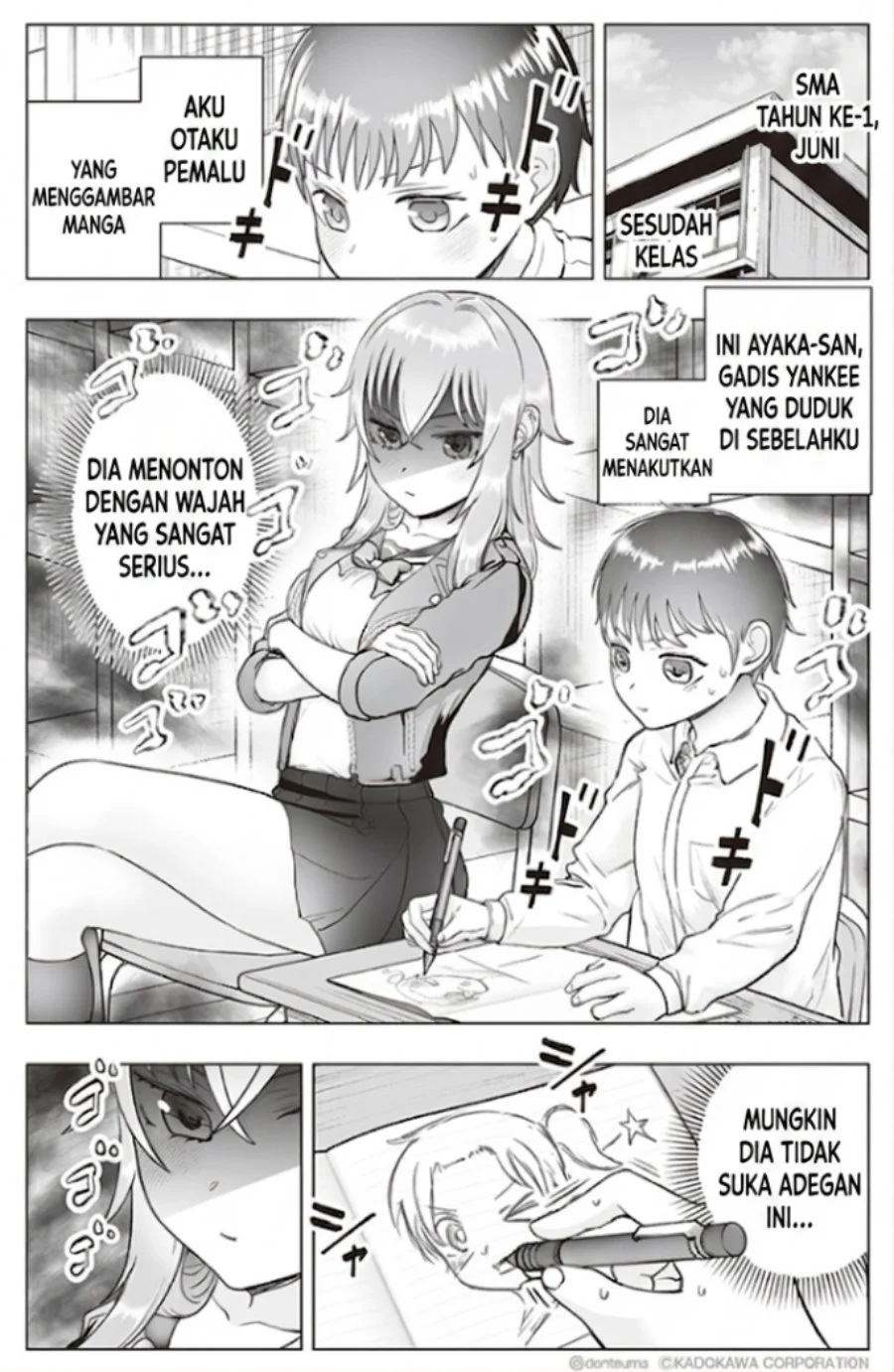 Tonari no Seki no Yankee JK no Jakuten Chapter 26 - halaman 2