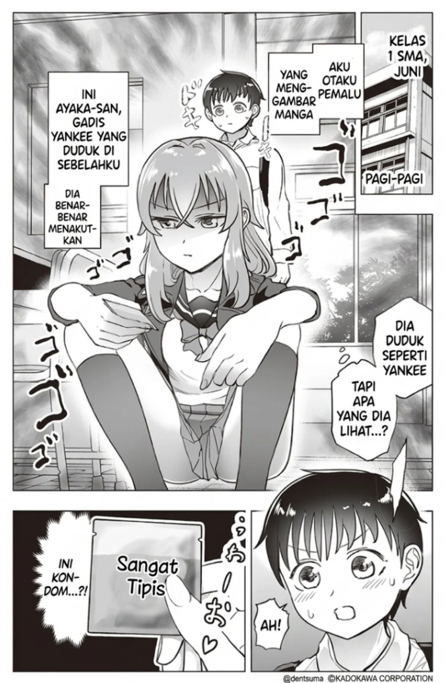 Tonari no Seki no Yankee JK no Jakuten Chapter 27 - halaman 2