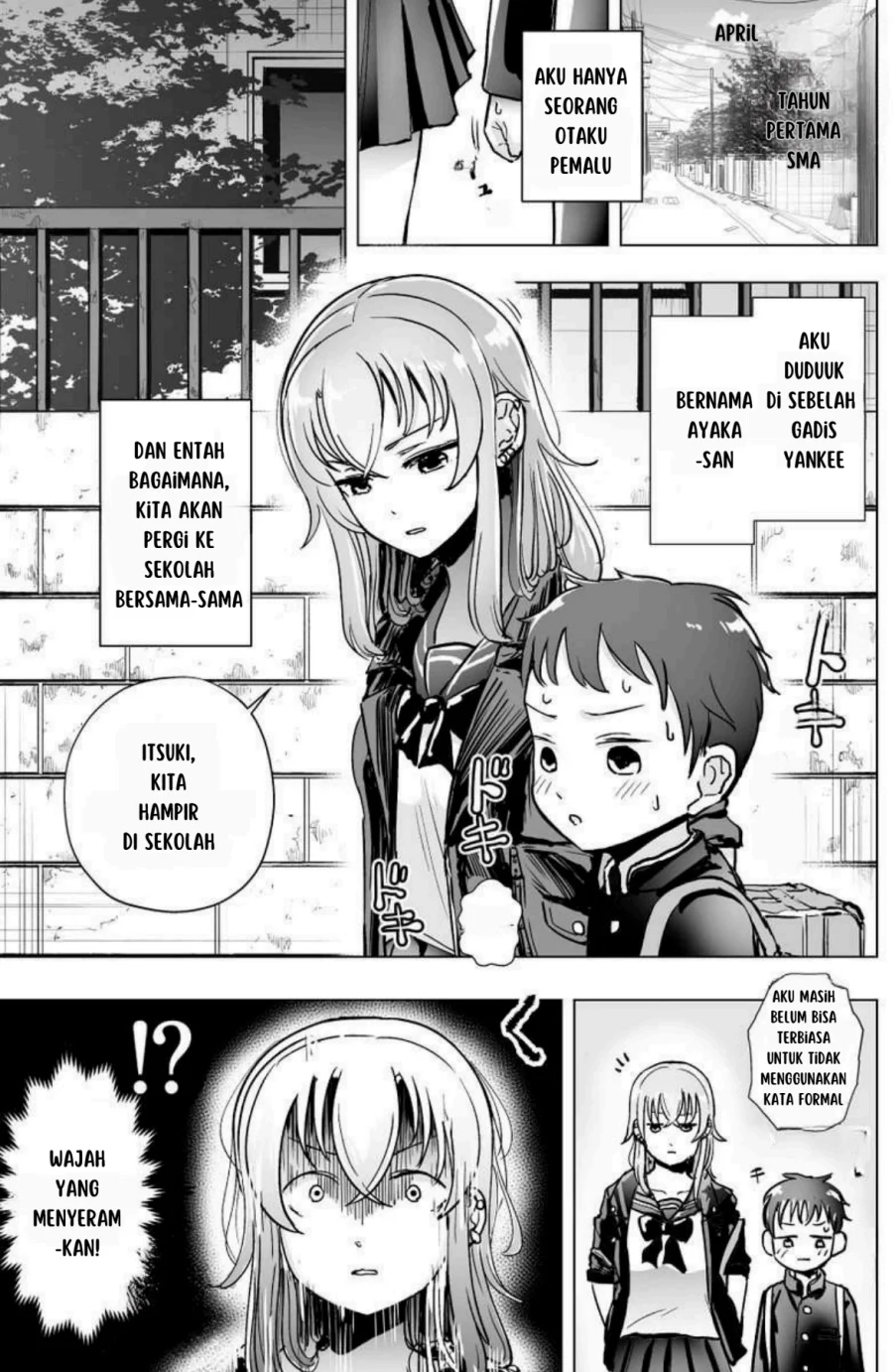 Tonari no Seki no Yankee JK no Jakuten Chapter 3 - halaman 1