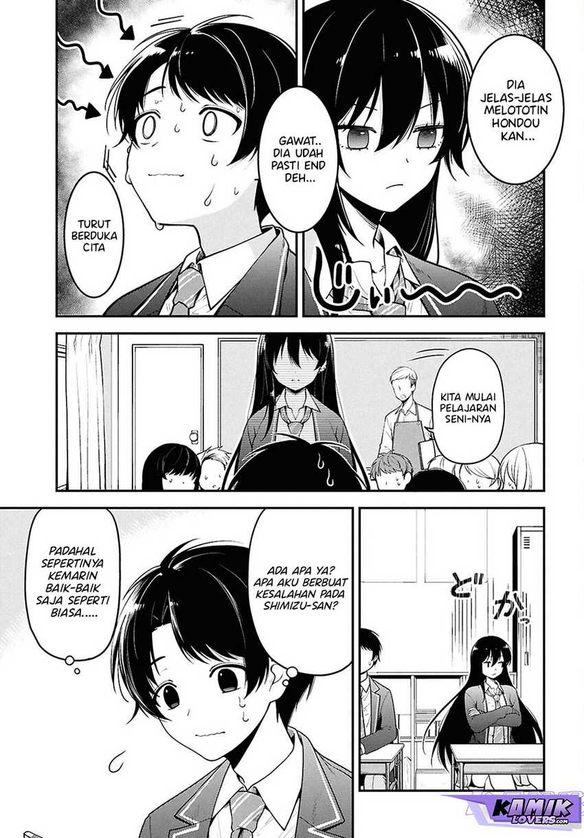 Tonari no Seki no Yankee Shimizu-san ga Kami o Kuroku Sometekita Chapter 1 - halaman 14