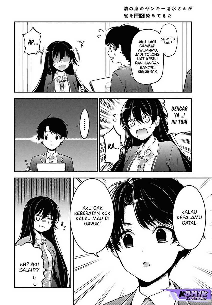 Tonari no Seki no Yankee Shimizu-san ga Kami o Kuroku Sometekita Chapter 1 - halaman 19