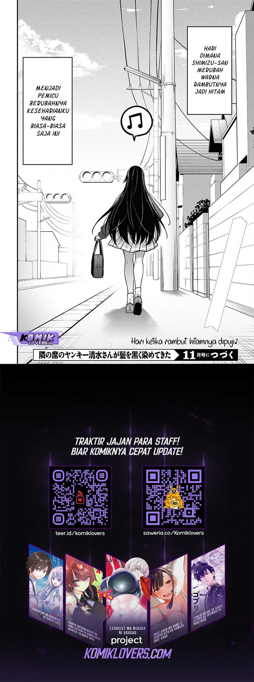 Tonari no Seki no Yankee Shimizu-san ga Kami o Kuroku Sometekita Chapter 1 - halaman 36