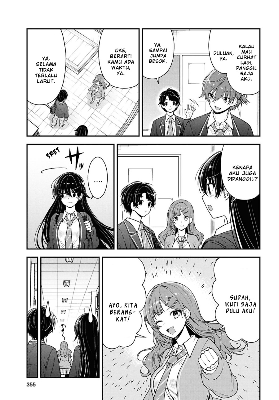 Tonari no Seki no Yankee Shimizu-san ga Kami o Kuroku Sometekita Chapter 10 - halaman 13