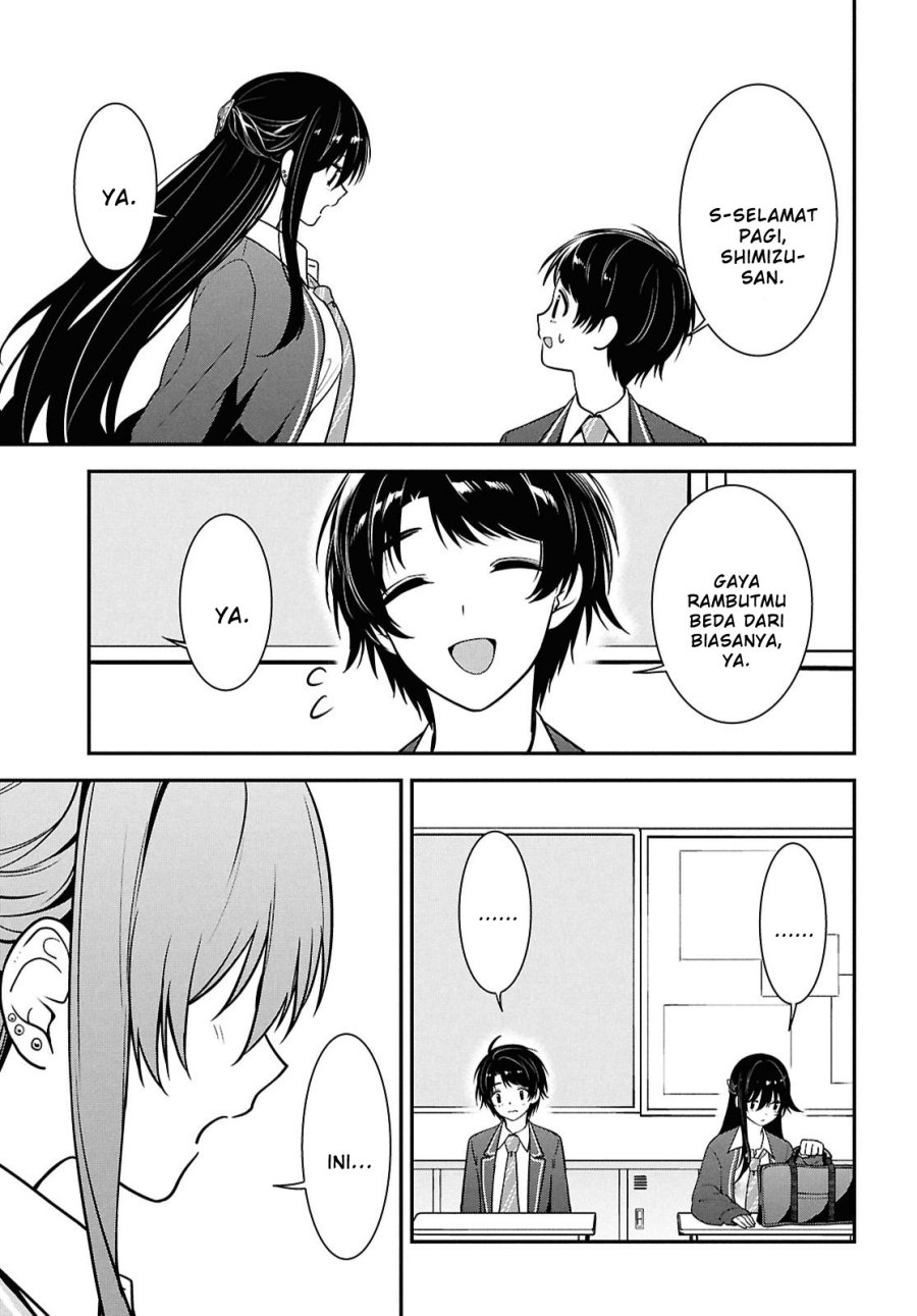 Tonari no Seki no Yankee Shimizu-san ga Kami o Kuroku Sometekita Chapter 11 - halaman 11