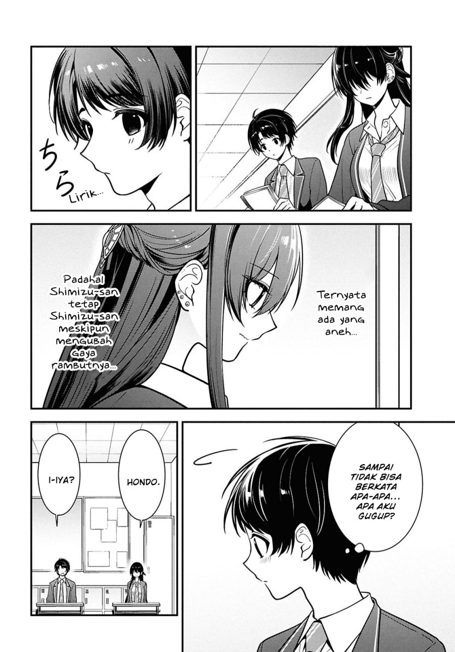 Tonari no Seki no Yankee Shimizu-san ga Kami o Kuroku Sometekita Chapter 11 - halaman 14