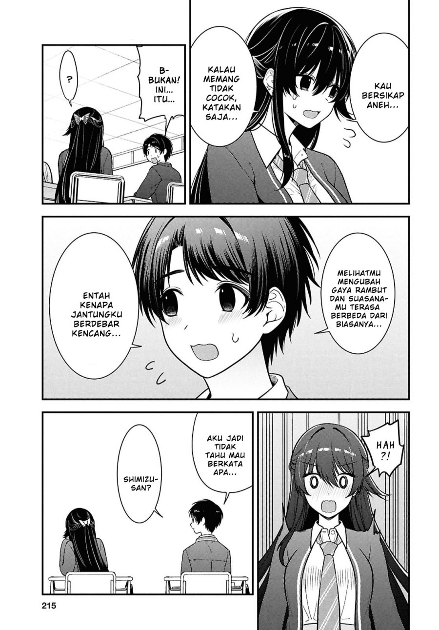 Tonari no Seki no Yankee Shimizu-san ga Kami o Kuroku Sometekita Chapter 11 - halaman 15