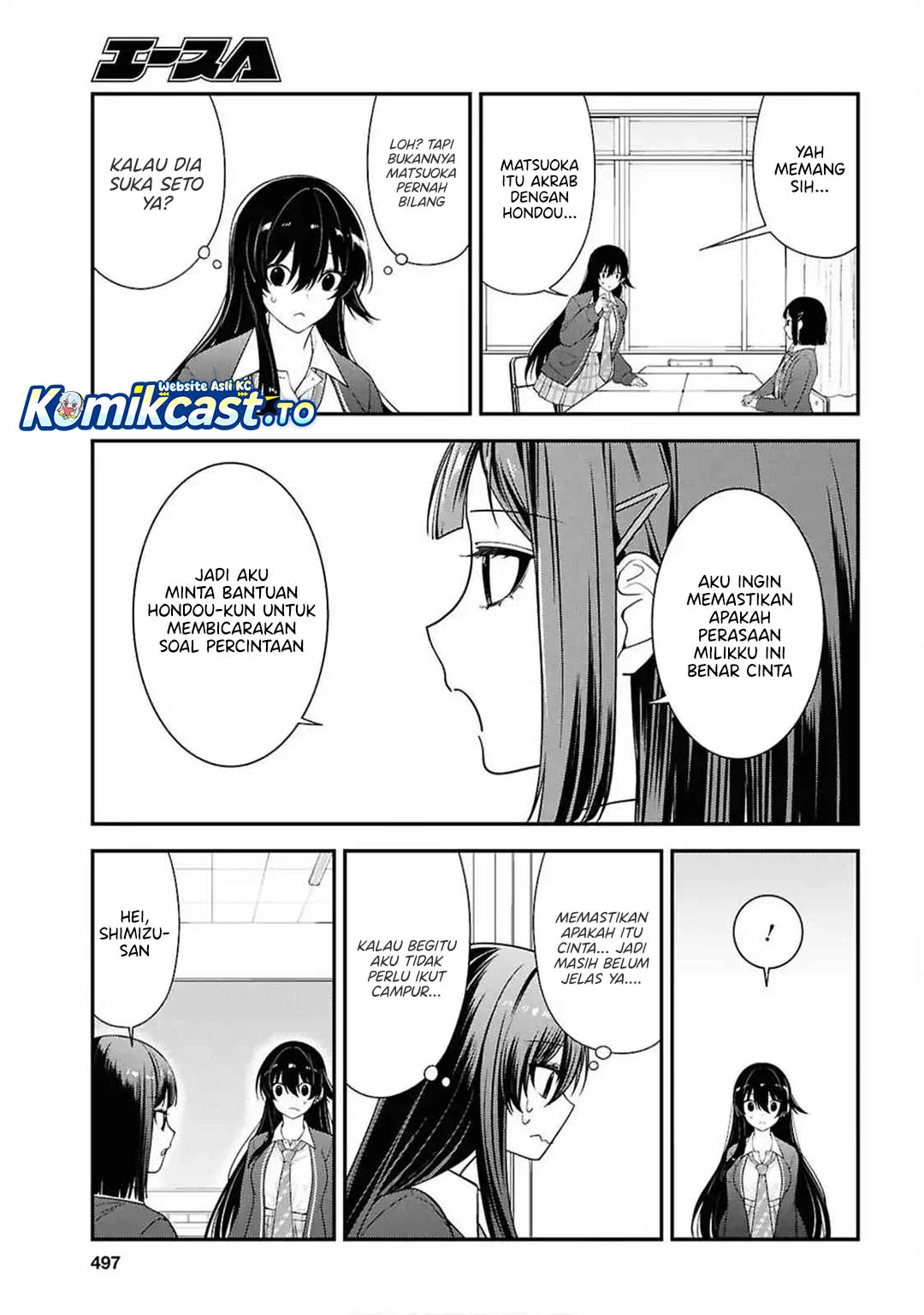 Tonari no Seki no Yankee Shimizu-san ga Kami o Kuroku Sometekita Chapter 13 - halaman 9