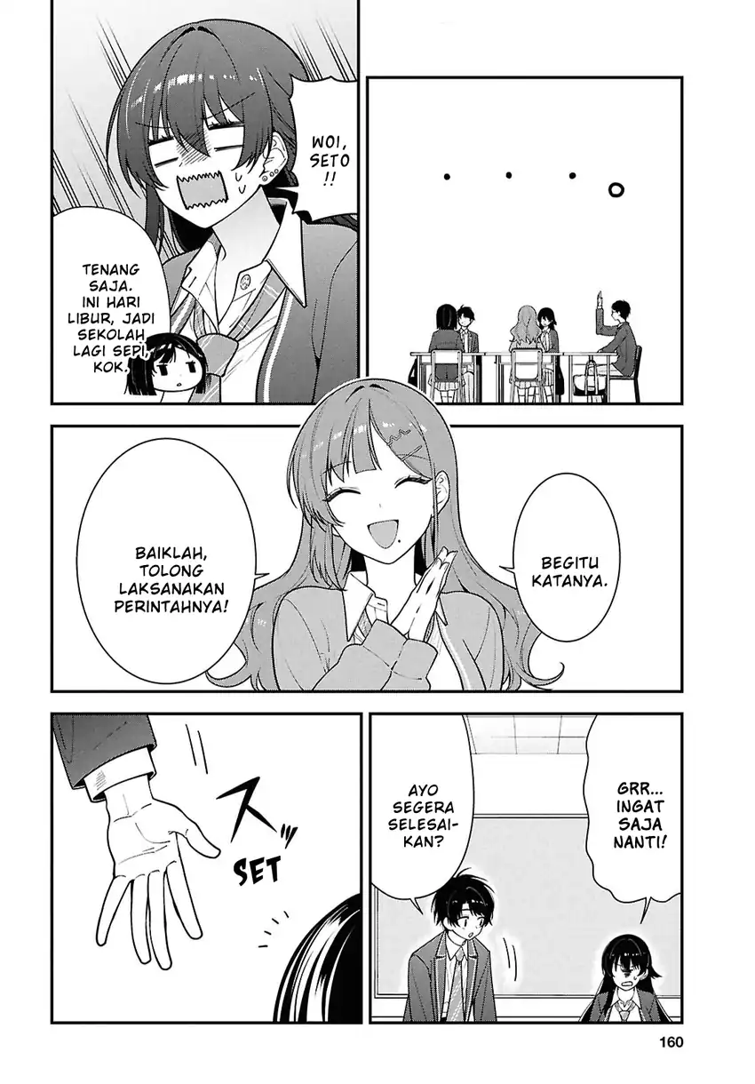 Tonari no Seki no Yankee Shimizu-san ga Kami o Kuroku Sometekita Chapter 14 - halaman 10