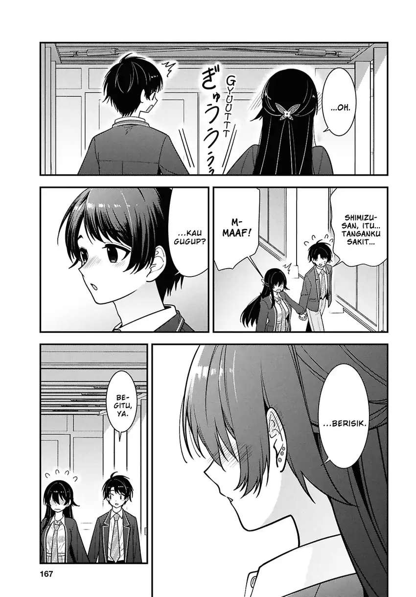 Tonari no Seki no Yankee Shimizu-san ga Kami o Kuroku Sometekita Chapter 14 - halaman 17