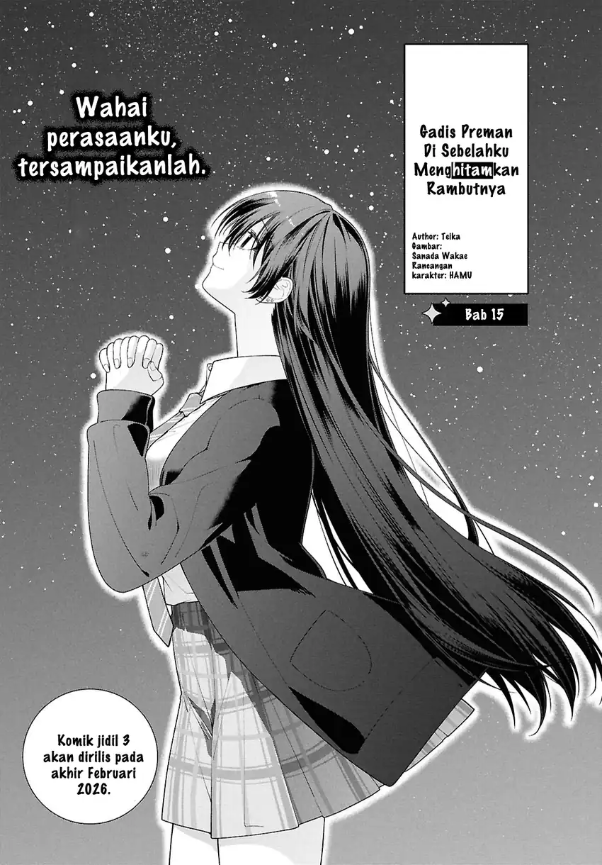 Tonari no Seki no Yankee Shimizu-san ga Kami o Kuroku Sometekita Chapter 15 - halaman 1