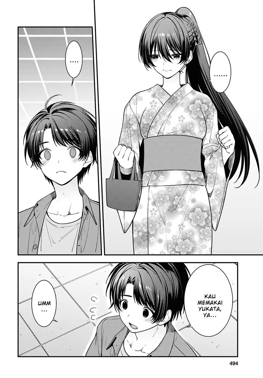 Tonari no Seki no Yankee Shimizu-san ga Kami o Kuroku Sometekita Chapter 16 - halaman 12