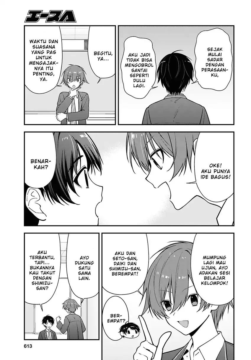 Tonari no Seki no Yankee Shimizu-san ga Kami o Kuroku Sometekita Chapter 19 - halaman 1