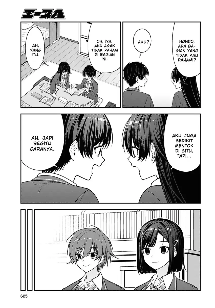 Tonari no Seki no Yankee Shimizu-san ga Kami o Kuroku Sometekita Chapter 19 - halaman 13