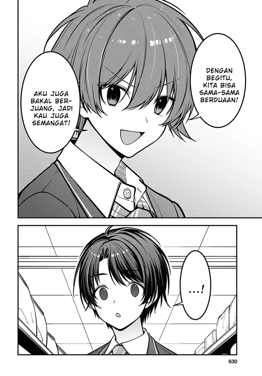 Tonari no Seki no Yankee Shimizu-san ga Kami o Kuroku Sometekita Chapter 19 - halaman 18