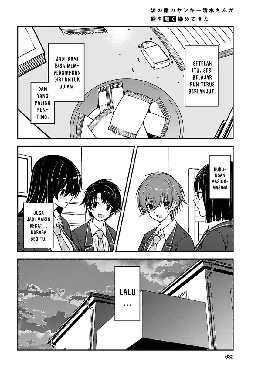 Tonari no Seki no Yankee Shimizu-san ga Kami o Kuroku Sometekita Chapter 19 - halaman 20