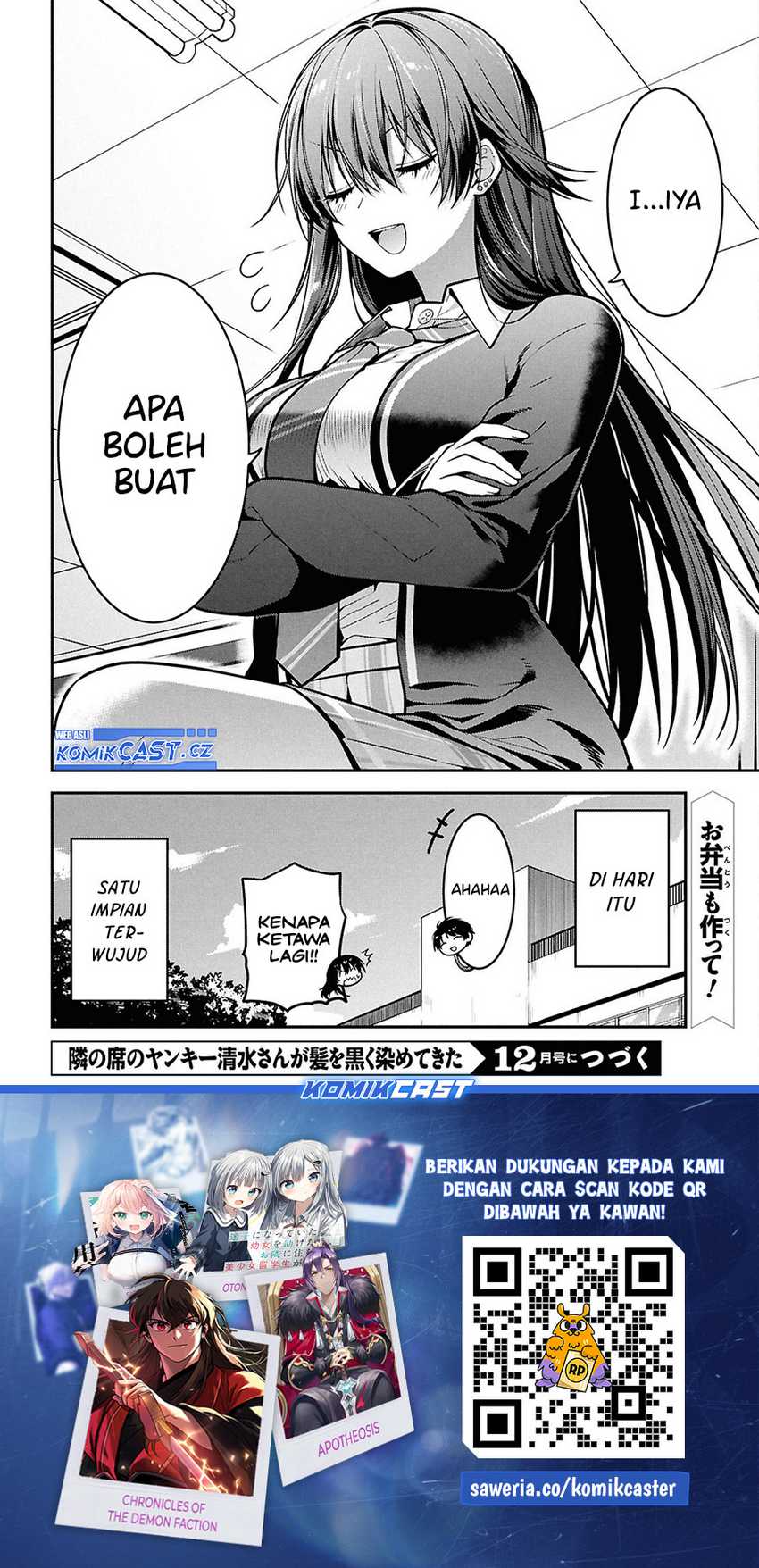 Tonari no Seki no Yankee Shimizu-san ga Kami o Kuroku Sometekita Chapter 2 - halaman 35