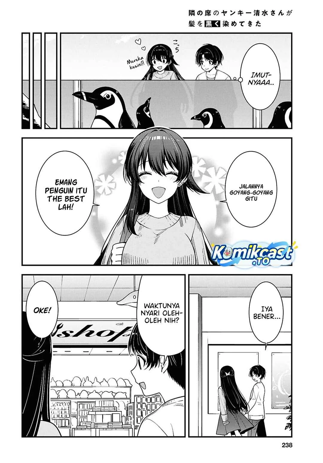 Tonari no Seki no Yankee Shimizu-san ga Kami o Kuroku Sometekita Chapter 20 - halaman 20