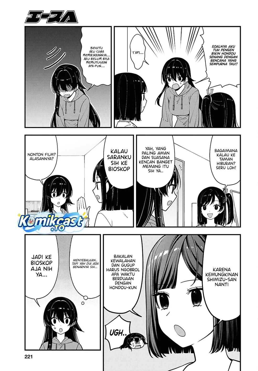 Tonari no Seki no Yankee Shimizu-san ga Kami o Kuroku Sometekita Chapter 20 - halaman 4