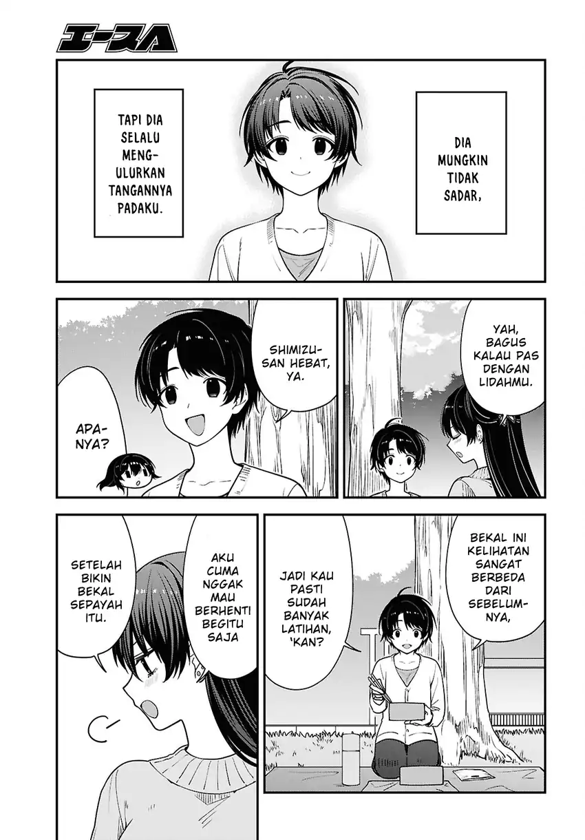 Tonari no Seki no Yankee Shimizu-san ga Kami o Kuroku Sometekita Chapter 21 - halaman 15