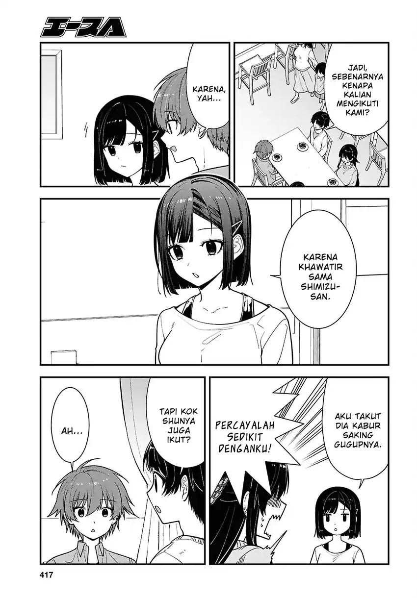 Tonari no Seki no Yankee Shimizu-san ga Kami o Kuroku Sometekita Chapter 21 - halaman 3