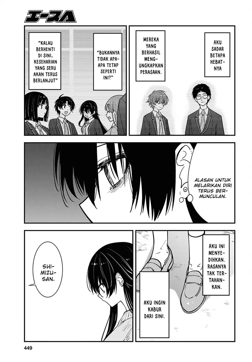 Tonari no Seki no Yankee Shimizu-san ga Kami o Kuroku Sometekita Chapter 21 - halaman 34