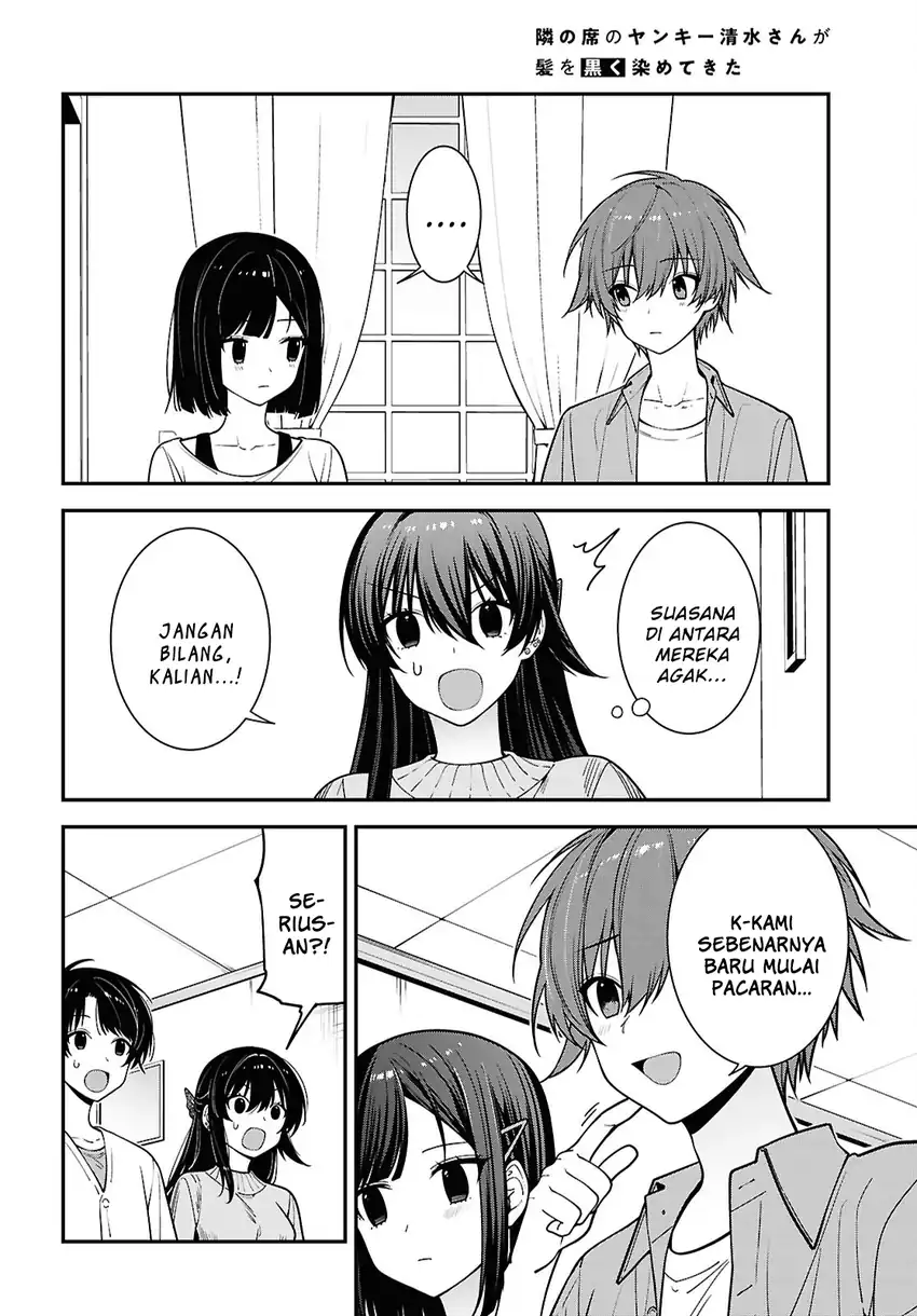 Tonari no Seki no Yankee Shimizu-san ga Kami o Kuroku Sometekita Chapter 21 - halaman 4