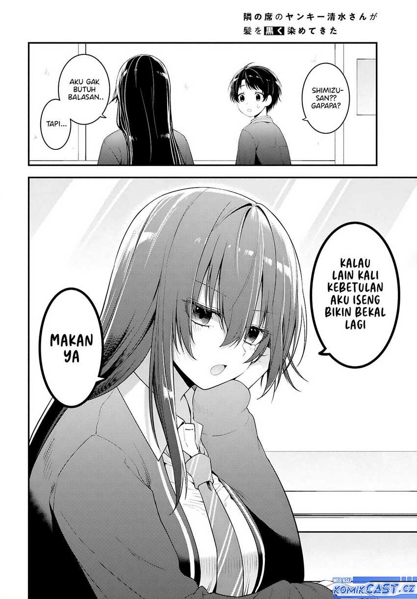 Tonari no Seki no Yankee Shimizu-san ga Kami o Kuroku Sometekita Chapter 3 - halaman 32