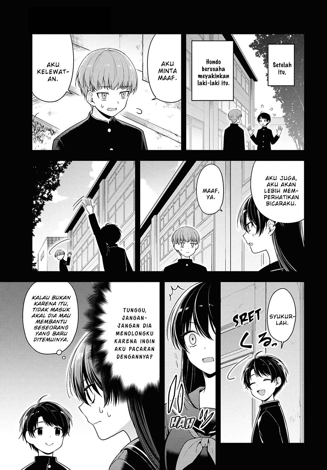 Tonari no Seki no Yankee Shimizu-san ga Kami o Kuroku Sometekita Chapter 4 - halaman 16