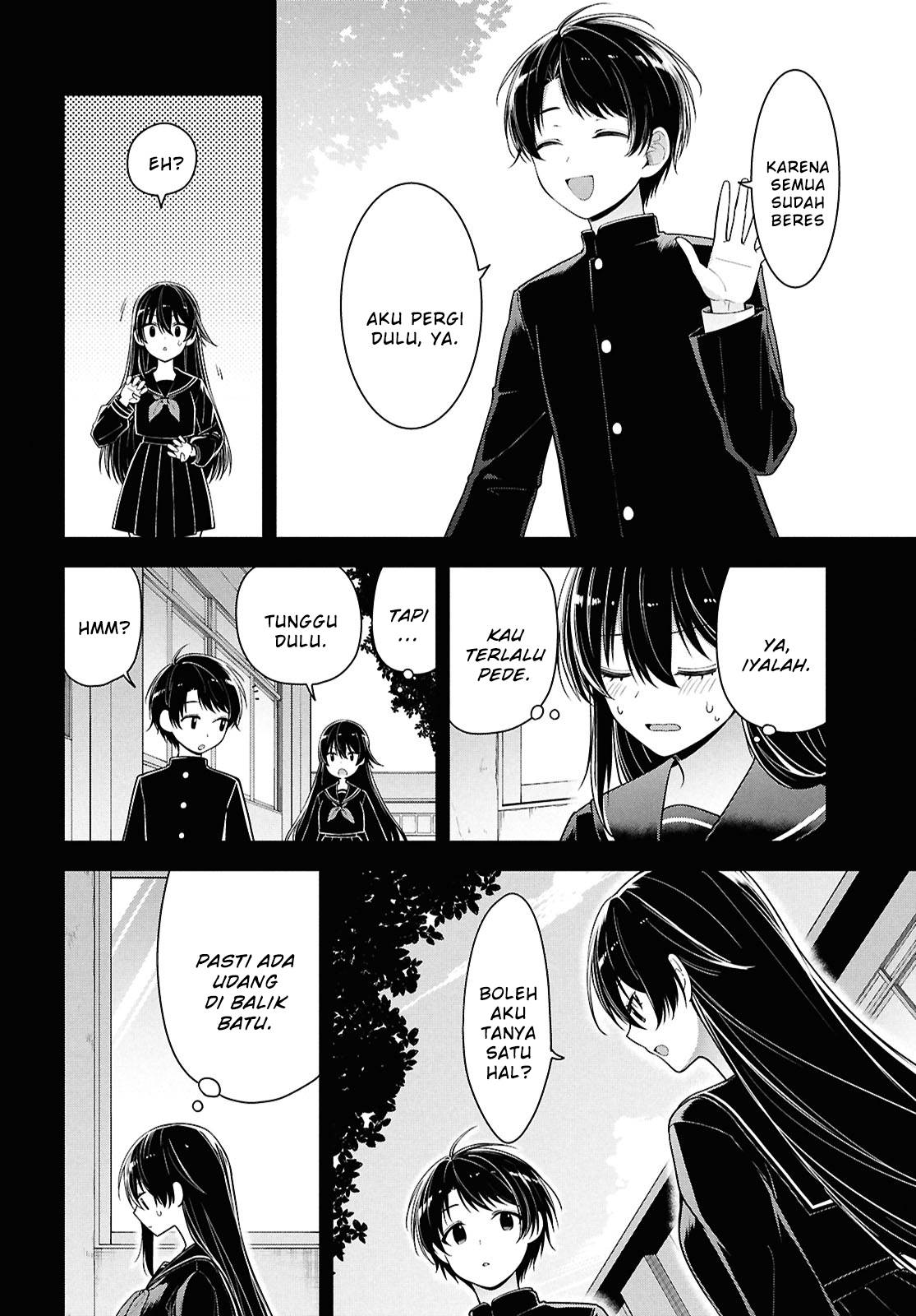 Tonari no Seki no Yankee Shimizu-san ga Kami o Kuroku Sometekita Chapter 4 - halaman 17