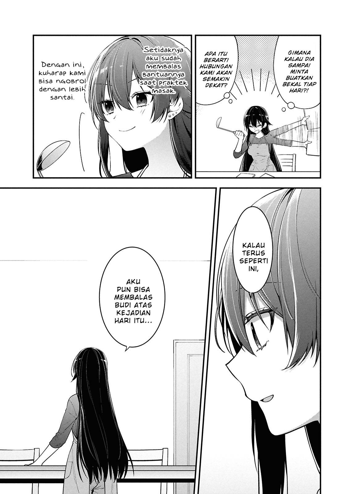 Tonari no Seki no Yankee Shimizu-san ga Kami o Kuroku Sometekita Chapter 4 - halaman 3