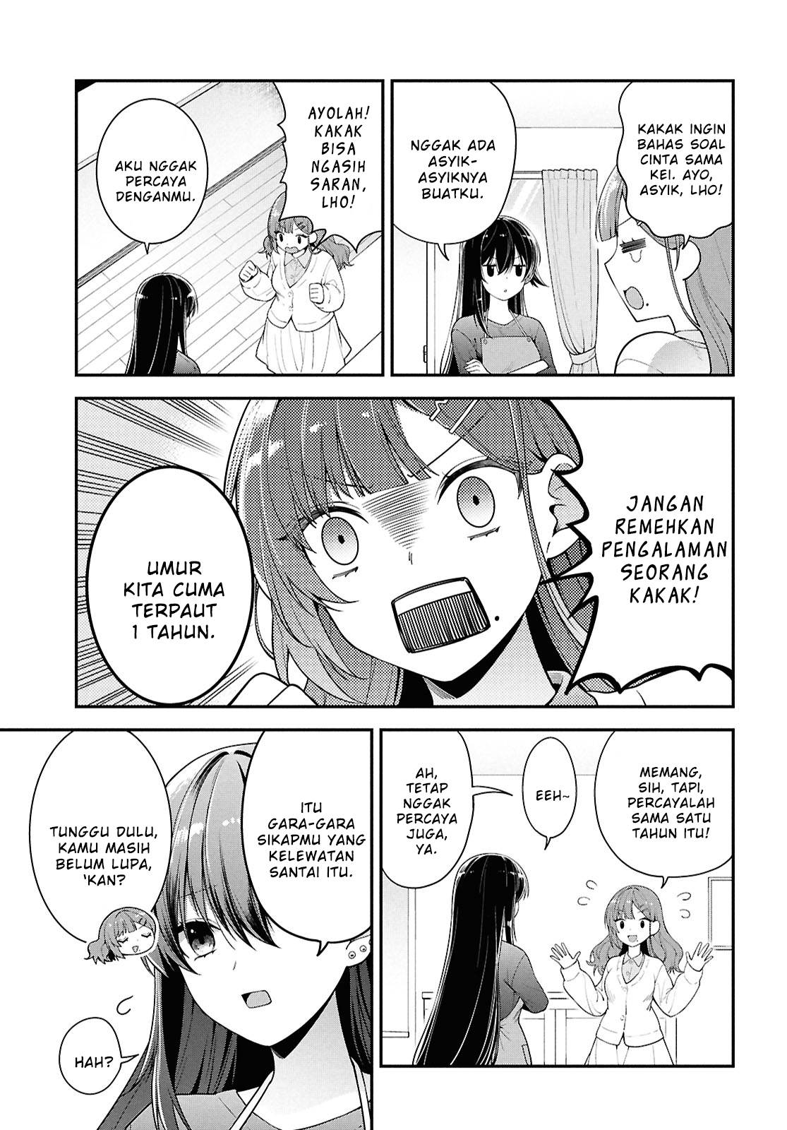 Tonari no Seki no Yankee Shimizu-san ga Kami o Kuroku Sometekita Chapter 4 - halaman 5