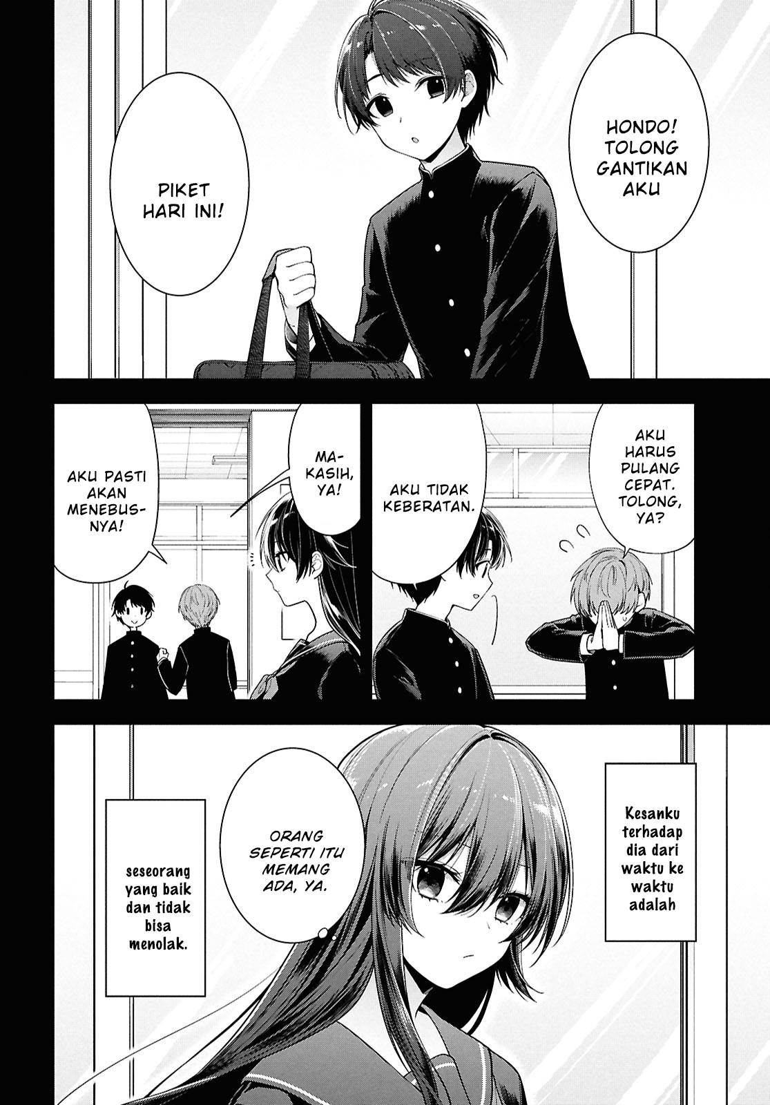 Tonari no Seki no Yankee Shimizu-san ga Kami o Kuroku Sometekita Chapter 4 - halaman 8