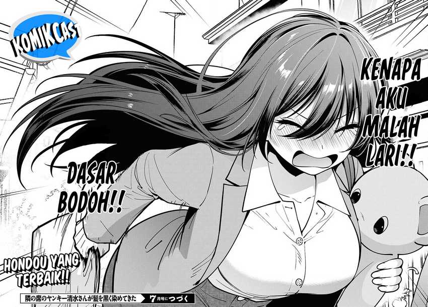 Tonari no Seki no Yankee Shimizu-san ga Kami o Kuroku Sometekita Chapter 8 - halaman 32