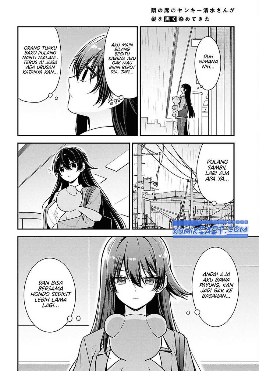 Tonari no Seki no Yankee Shimizu-san ga Kami o Kuroku Sometekita Chapter 8 - halaman 9