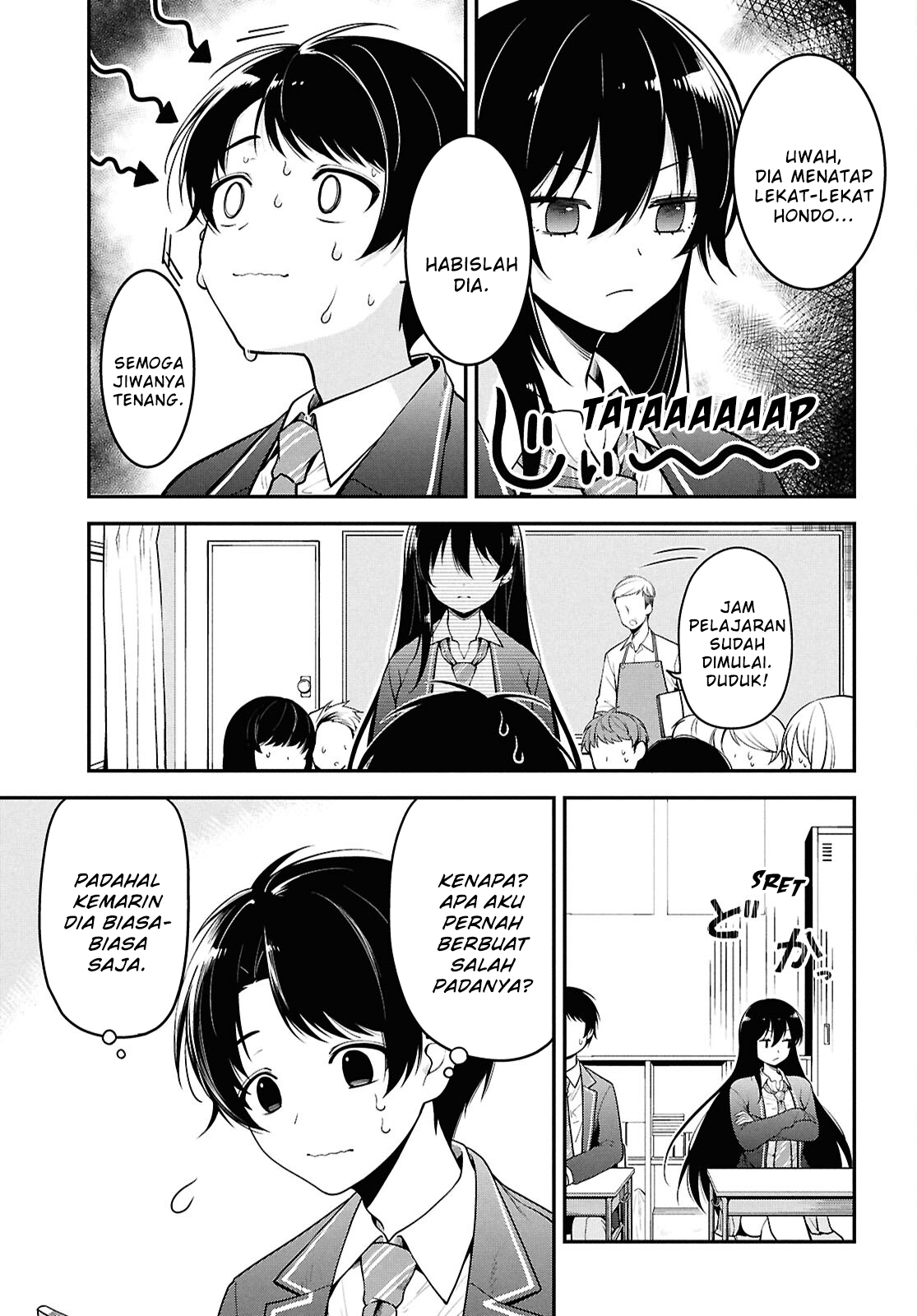 Tonari no Seki no Yankee Shimizu-san ga Kami wo Kuroku Sometekita Chapter 1 - halaman 12