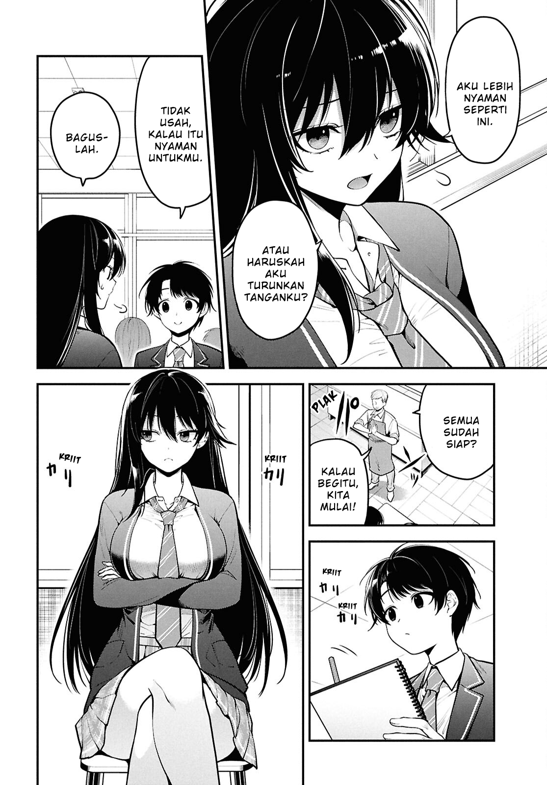 Tonari no Seki no Yankee Shimizu-san ga Kami wo Kuroku Sometekita Chapter 1 - halaman 15